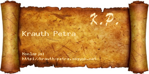 Krauth Petra névjegykártya